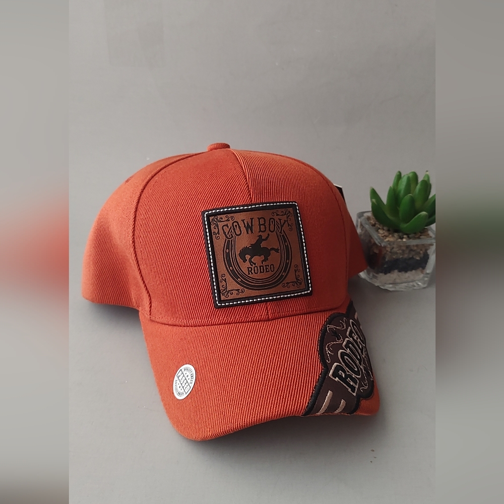 Cowboy Rodeo Orange Cap Size 7 Color Terra New Women And Men